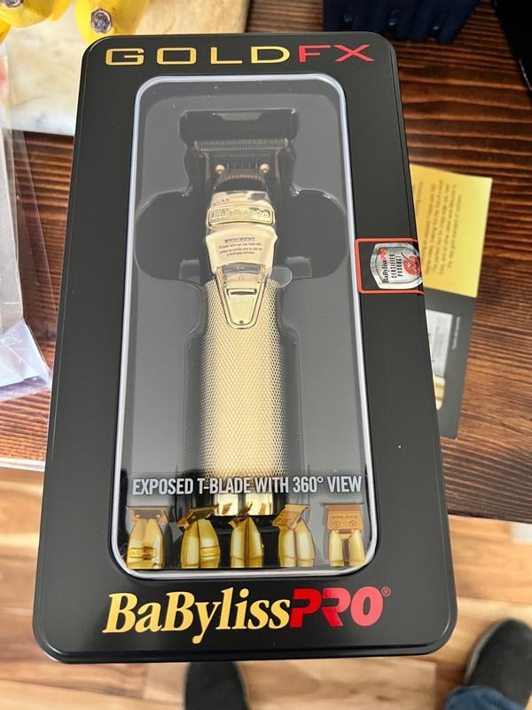 BaByliss PRO FX Skeleton T-Blade Outlining Trimmer Gold FX787G 74108453389