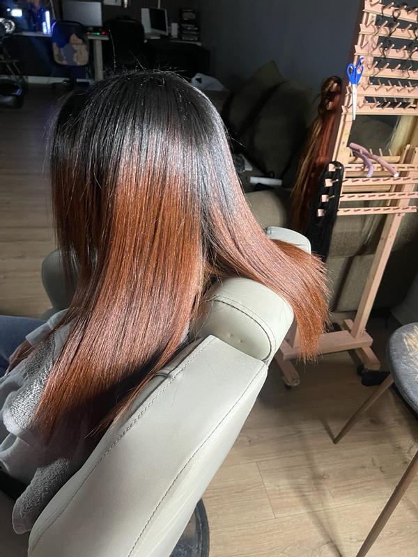 Customer photo for "Perfect mini iron for smooth roots, edges, and fla"