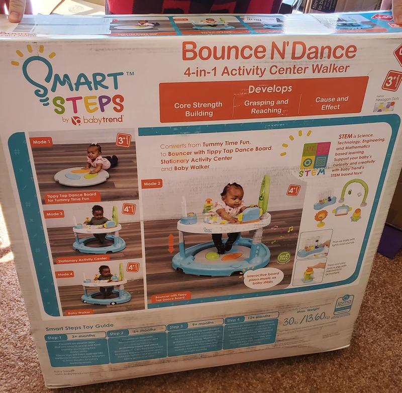 Smart Steps by Baby Trend Bounce N' Dance 4-in-1 Activity Center Walker, Hexagon Dots