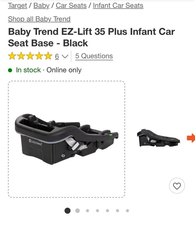 Baby trend car hot sale seat base only