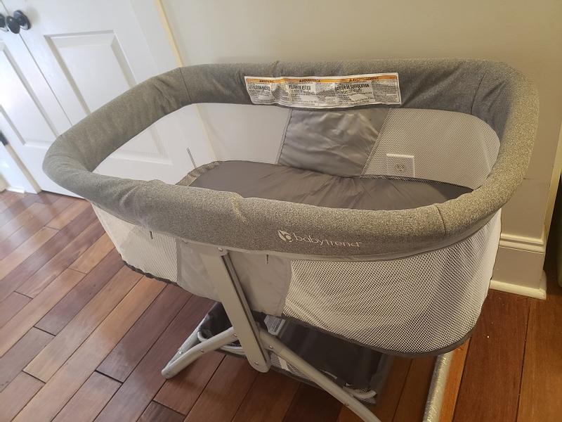 The top padded rim is a very soft fabric. Neutral color is perfect for all.