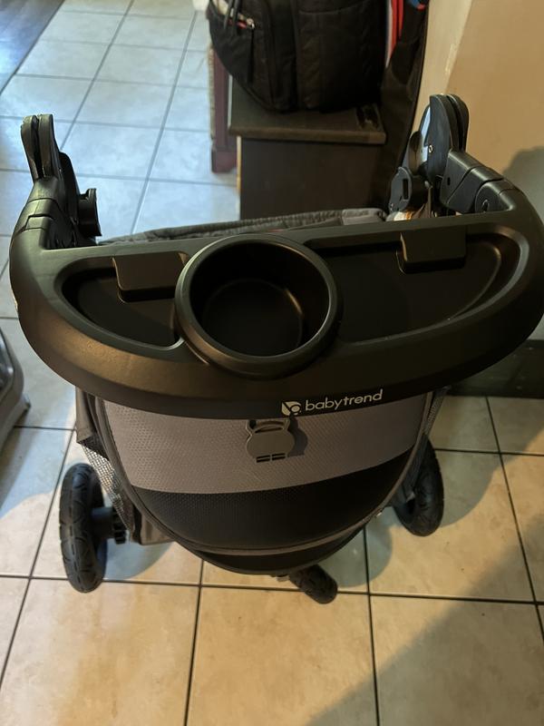 When folded this cup holder sticks out makes it difficult for travel