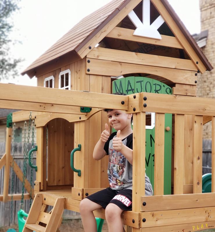 Backyard discovery montpelier cedar wooden hot sale swing set