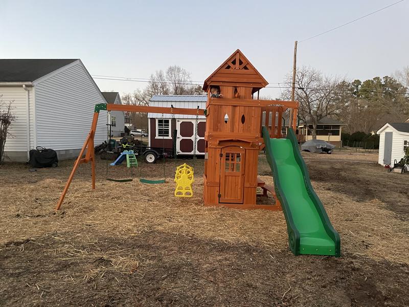 Backyard discovery monterey all cheap cedar wood playset swing set