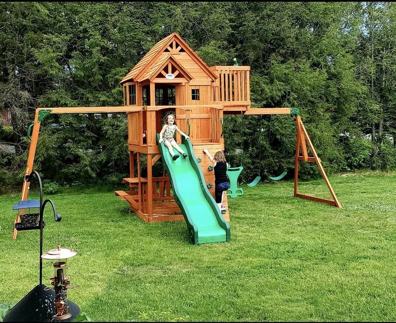Skyfort II Wooden Swing Set - Backyard Discovery