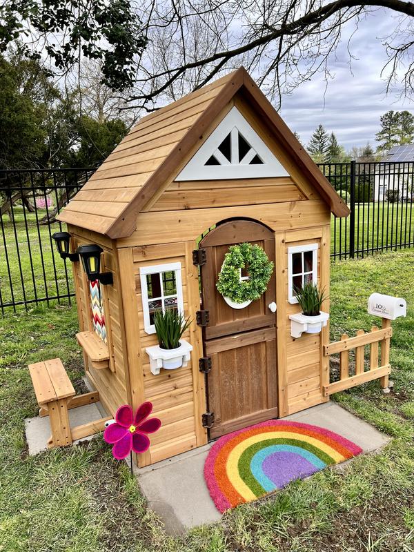 Backyard discovery aspen wooden hotsell cedar playhouse