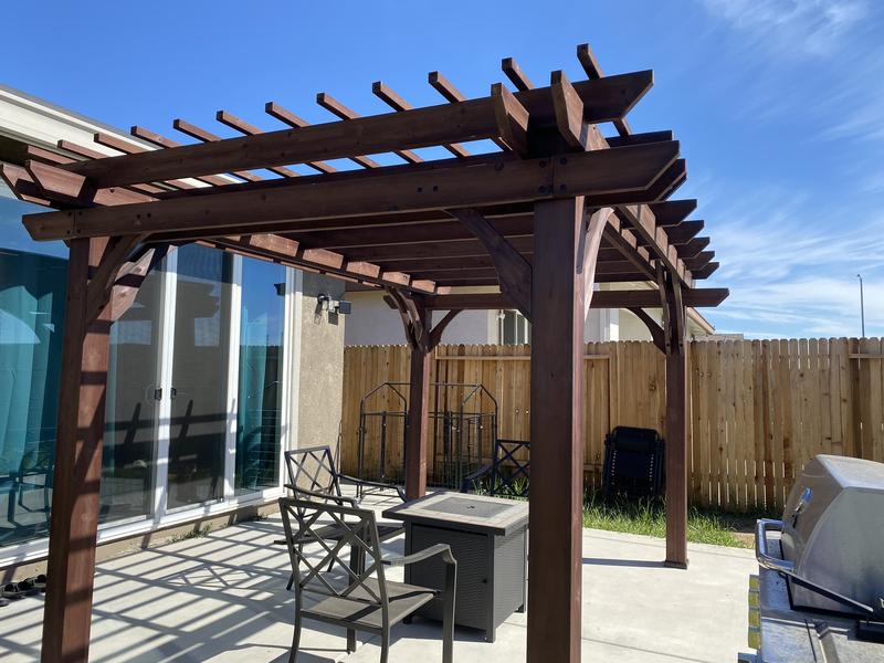 14x10 Somerville Pergola - Walnut Stain – Backyard Discovery