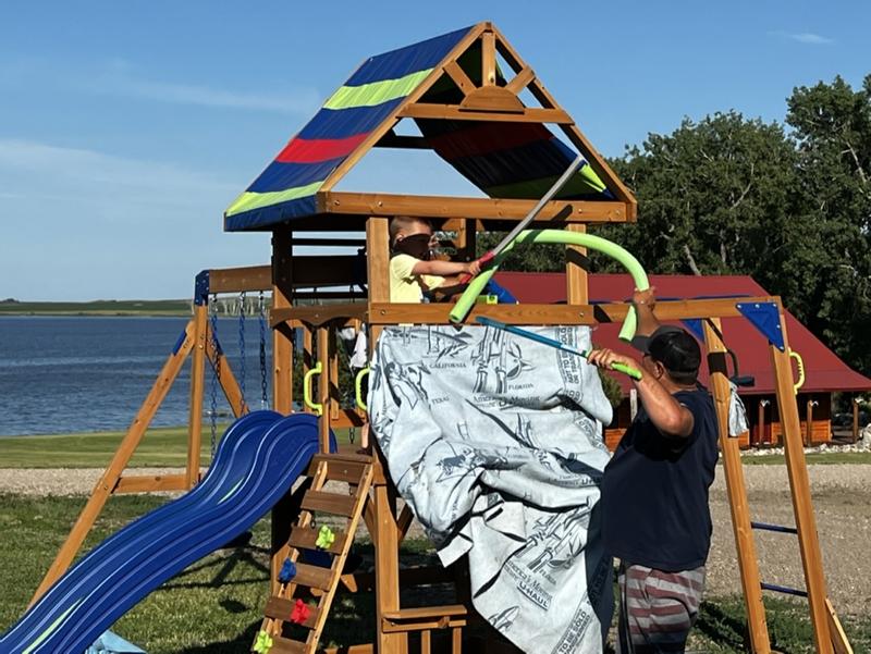 Backyard discovery beach on sale front playset