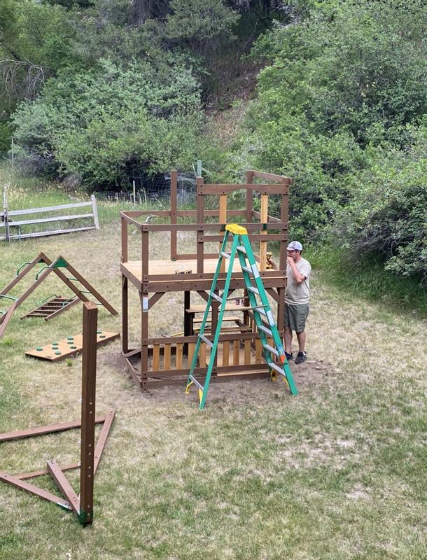 Skyfort II Swing Set with Wave Slide