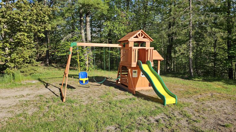 Tanglewood Outdoor Wooden Swing Set - Backyard Discovery