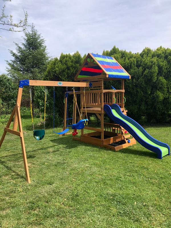 Backyard discovery beachfront cheap swing set