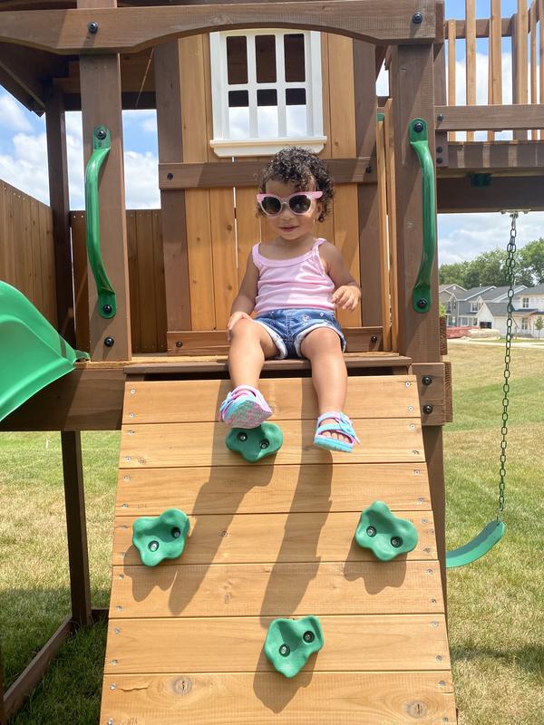 Skyfort III Outdoor Wooden Swing Set - Backyard Discovery