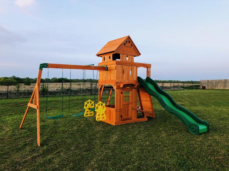 backyard discovery monterey all cedar wood playset swing set