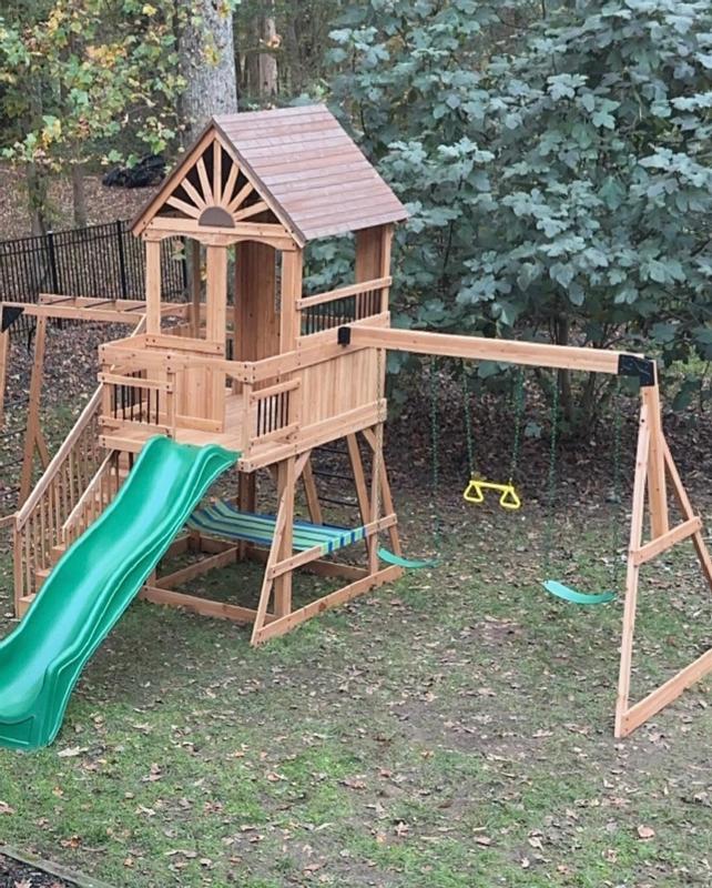 Oceanview wooden best sale swing set