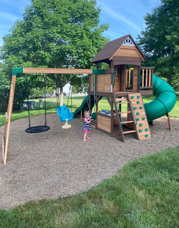 cedar cove wooden swing set