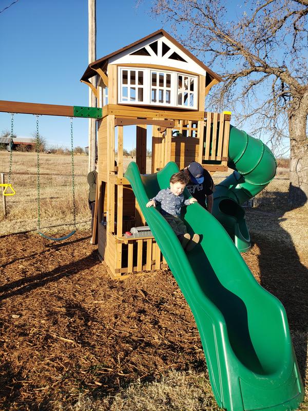 Bristol point store wooden swing set