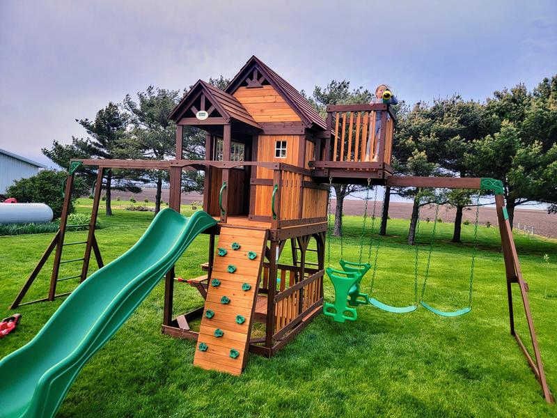 Skyfort II Swing Set with Wave Slide