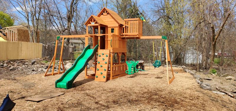 Skyfort II Wooden Swing Set - Backyard Discovery