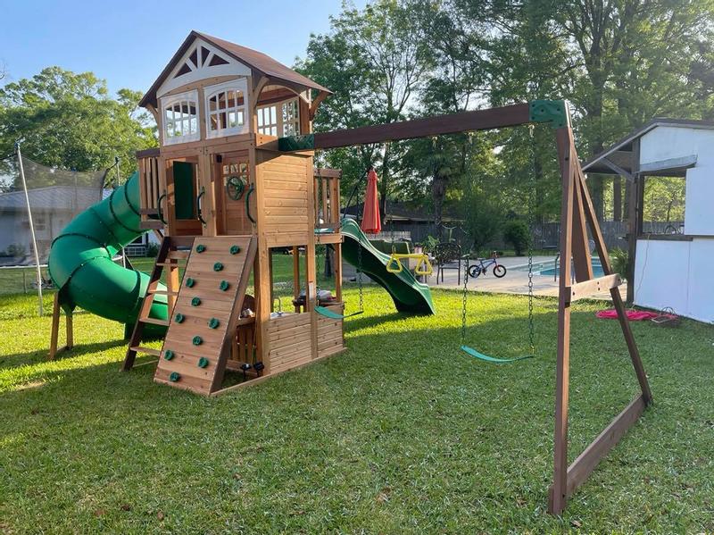 Bristol point wooden swing hot sale set