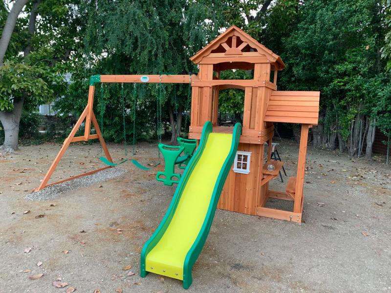 backyard discovery tanglewood all cedar wood playset swing set