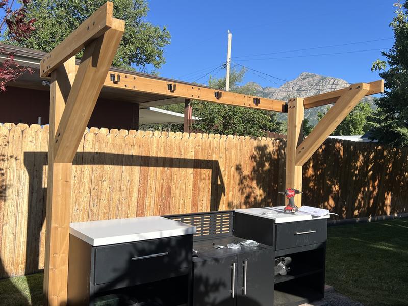 Backyard Discovery Timber Rock Outdoor Grill Cook Station 52.9-in W ...