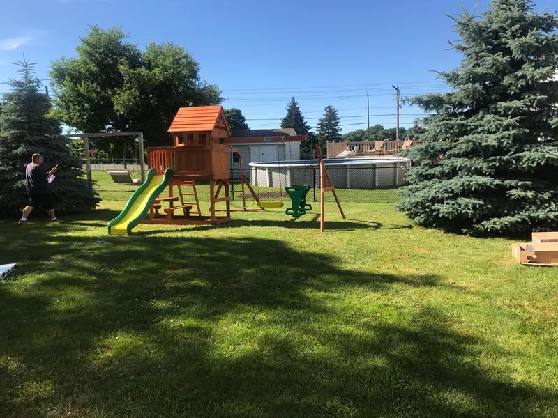 springboro wooden swing set