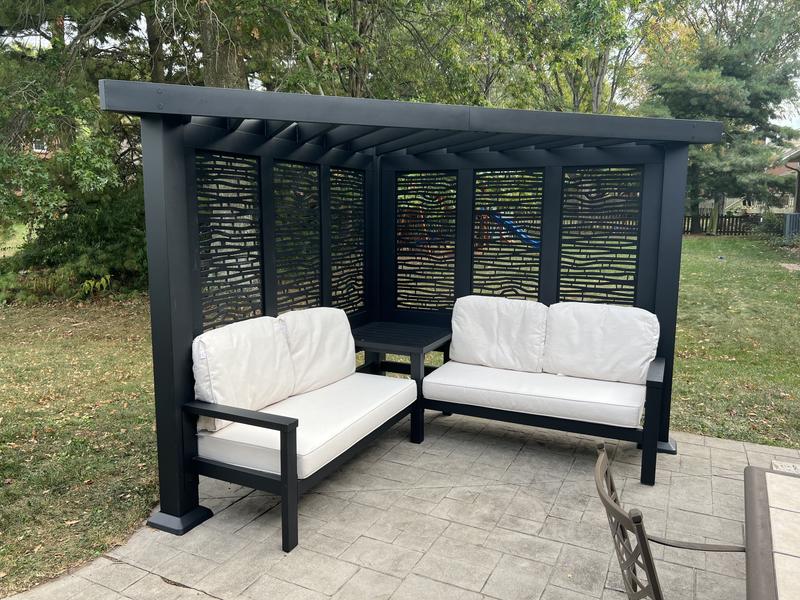 Hillsdale Traditional Steel Cabana Pergola – Backyard Discovery