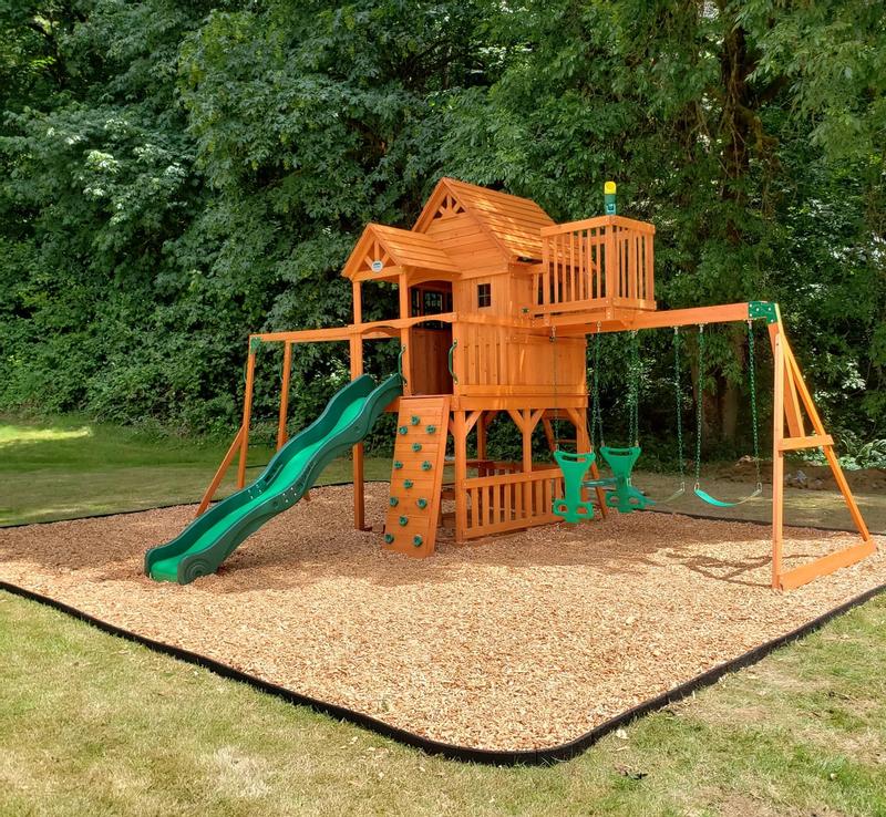 Skyfort II Swing Set with Wave Slide