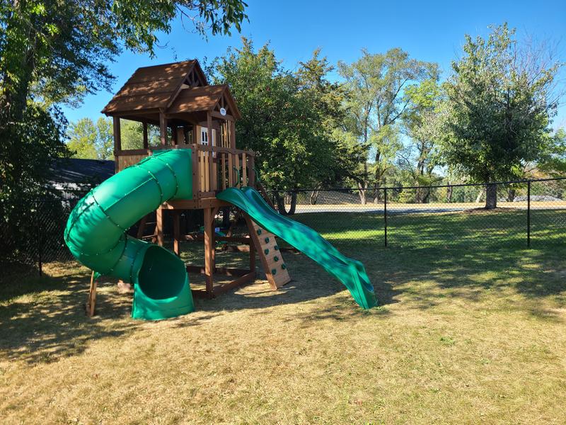 Skyfort III Outdoor Wooden Swing Set - Backyard Discovery