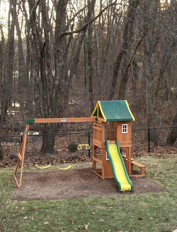 Backyard discovery oakmont cedar wooden hot sale swing set