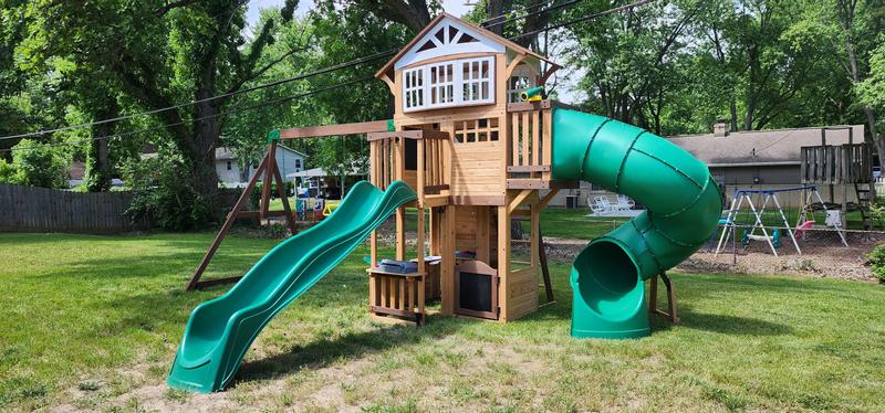 Bristol point wooden swing hot sale set