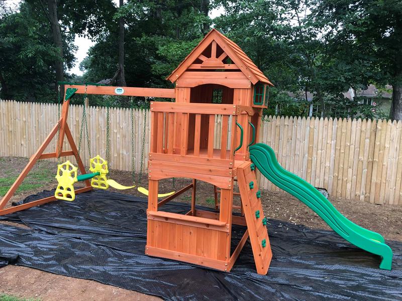 Atlantis wooden discount swing set