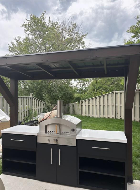 Backyard Discovery Timber Rock Outdoor Grill Cook Station 52.9-in W ...