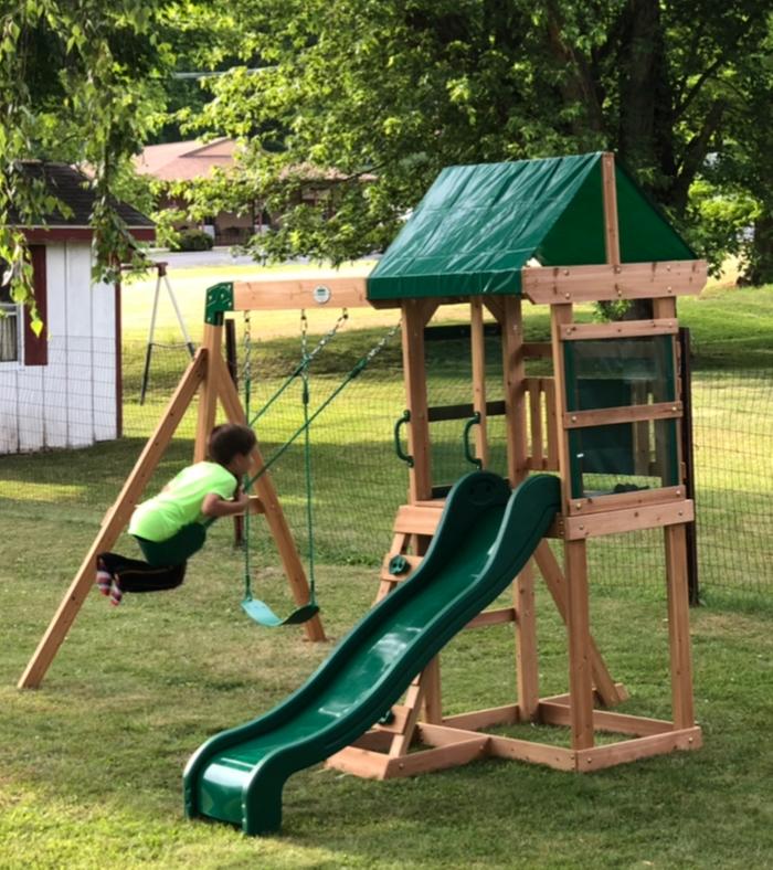 buckley hill all cedar swing set
