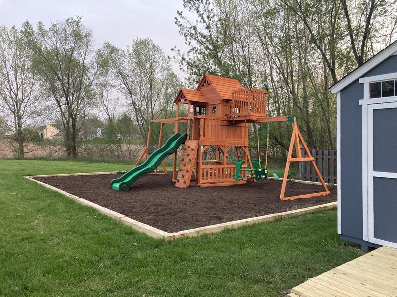 Skyfort II Swing Set with Wave Slide