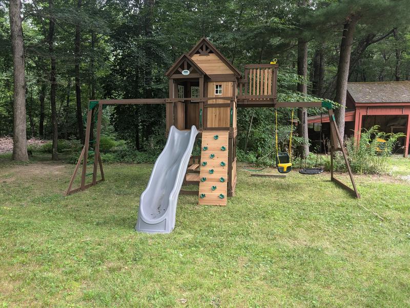 Skyfort II Swing Set with Wave Slide