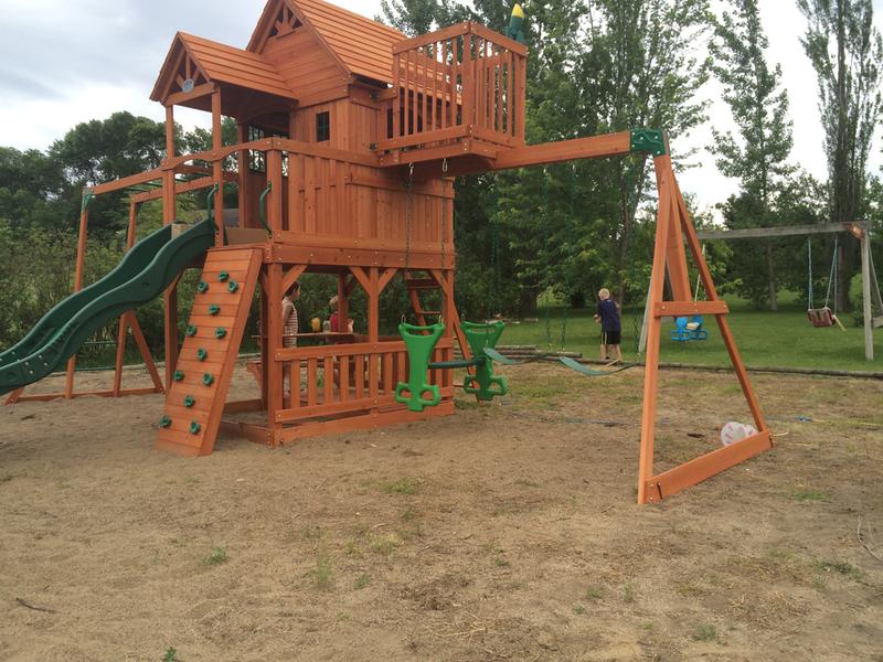 Skyfort ii store all cedar playset