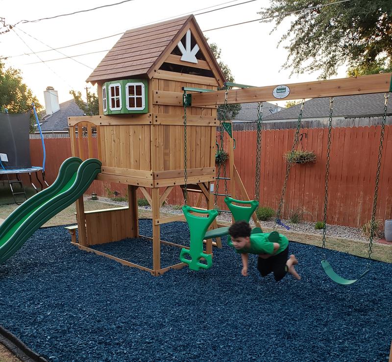 Montpelier Outdoor Wooden Swing Set Backyard Discovery