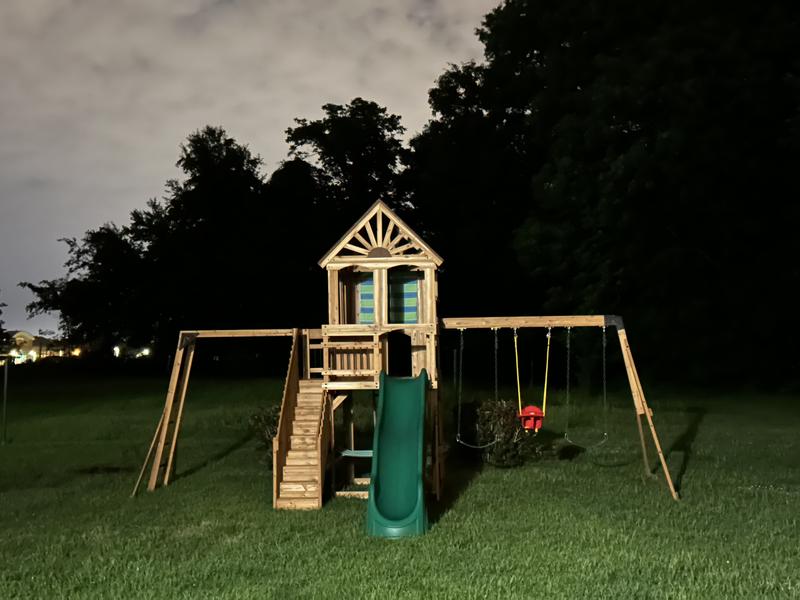 Backyard Discovery Oceanview Residential Wood Playset in the Wood Playsets Swing Sets department at Lowes
