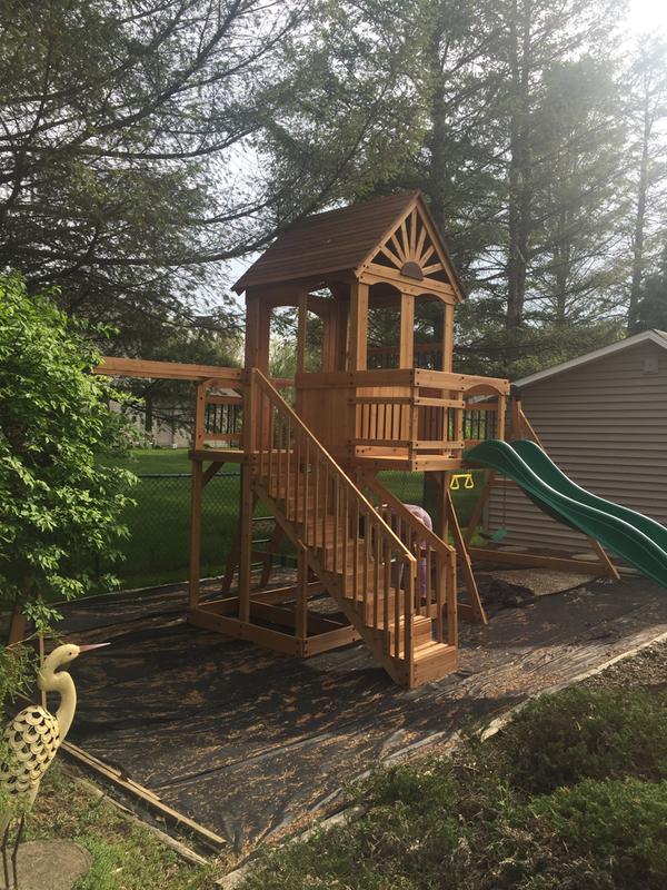 backyard discovery oceanview cedar swing set