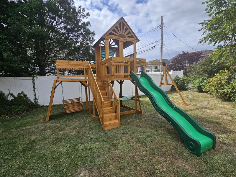 Backyard discovery caribbean wooden shops swing set