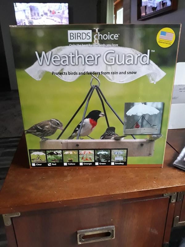 Birds Choice Roter Wetterschutz Für Vogelfutterspender – 33 Cm Acryl-Dach Für Futterstationen