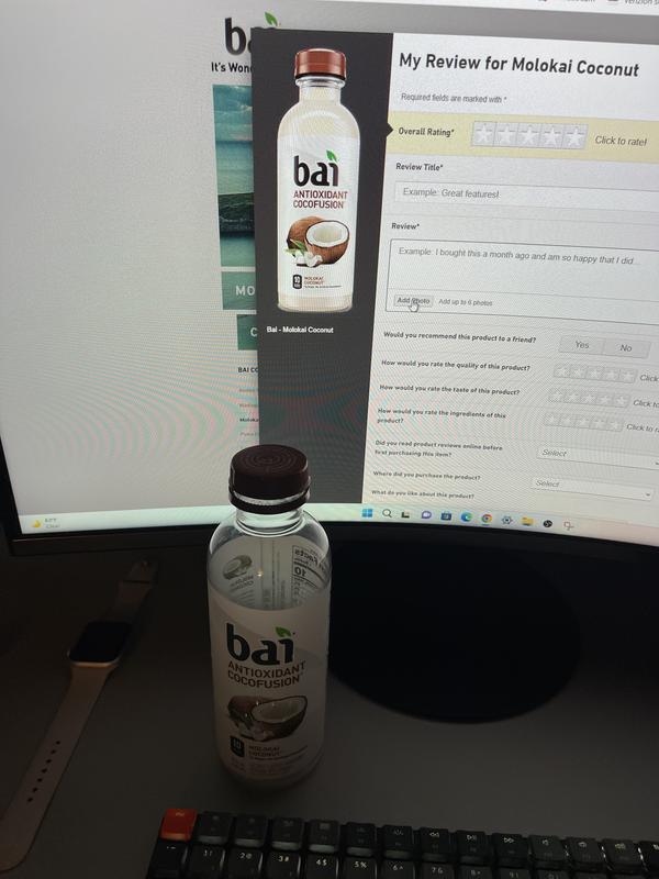 Bai Coconut Flavored Water, Puna Coconut Pineapple, Antioxidant Infused  Drink, 18 Fluid Ounce Bottle