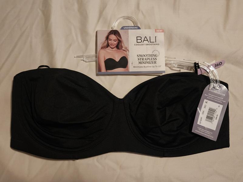 Front of bra with tags