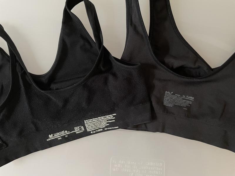 Misplaced rubbery label (L), correct label (R)