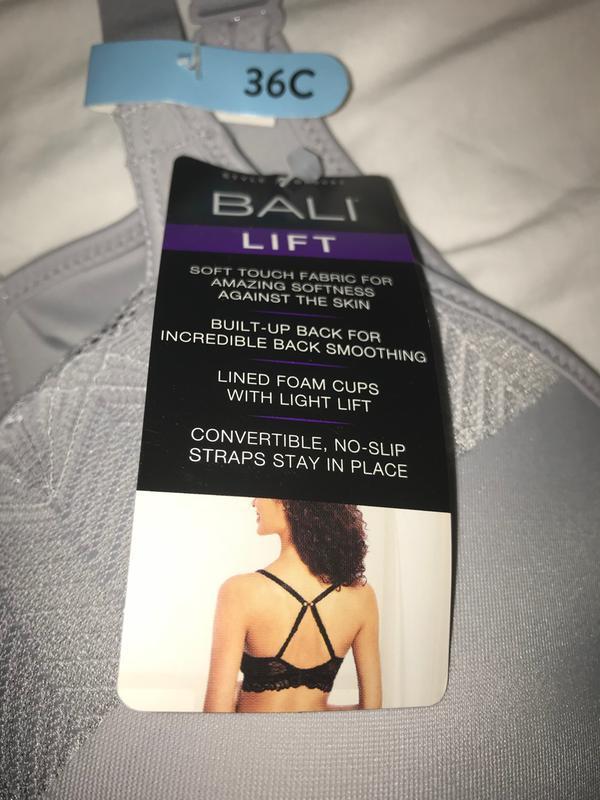Convertible straps pictured on packaging