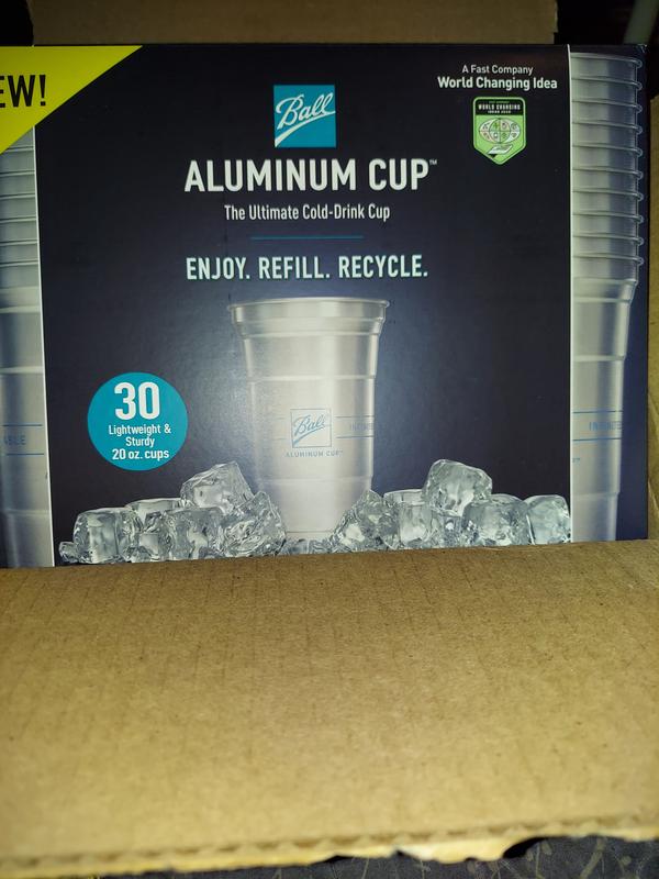 10 Ball 20 oz. Aluminum Cups Lightweight & Sturdy Recycle Pool Party BBQ  Picnic