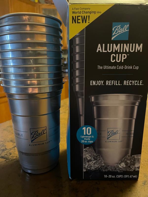 Ball Aluminum Cup, Recyclable Cold-Drink Cup, 9 oz. Cups, 24 Count