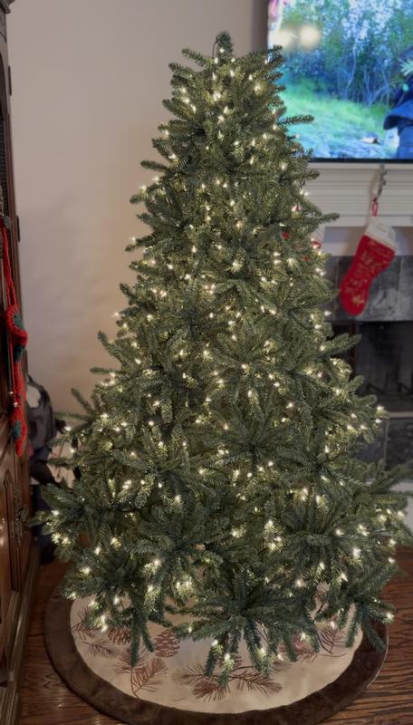 Fully fluffed tree; pre decoration