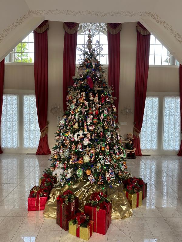 SHAPED, DECORATED, LIT, AND WAITING FOR SANTA